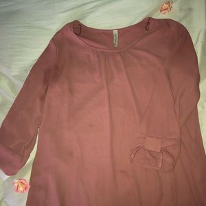 Pink sheer blouse